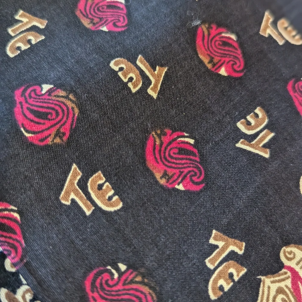 Vintage 70s Scarf Long Bohemian Hippie Retro  Classic Print Cotton TE Logo